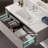 Aurora 40 In. Concrete Gray Wall Mount Single Sink Bath Vanity With Carrara Quartz Top And Undermount Porcelain Sink