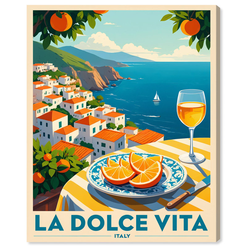 «A Toast to Italy» par Art Remedy, Toile tendue avec châssis, H 20 po x l 16 po