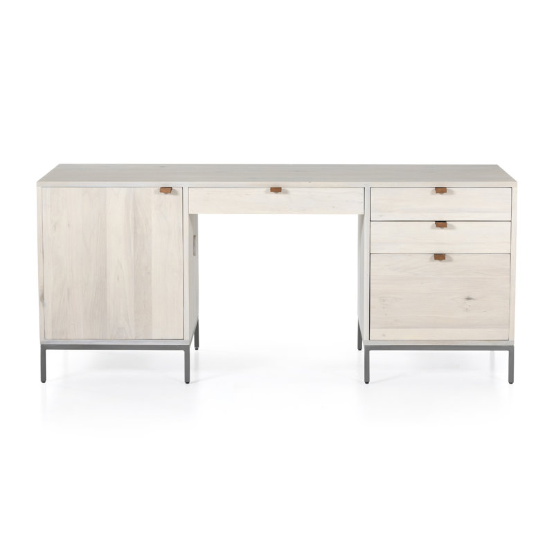 Trey Solid Wood Executive Desk, Dove Poplar