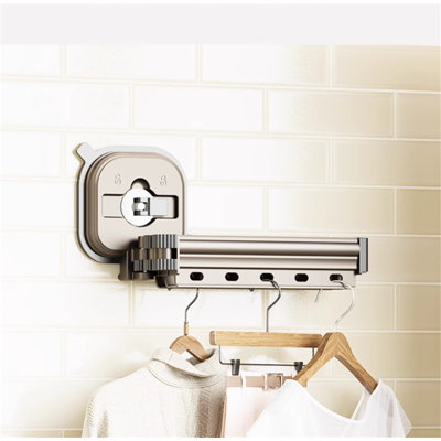 Suction Cup Invisible Folding Clothes Rack