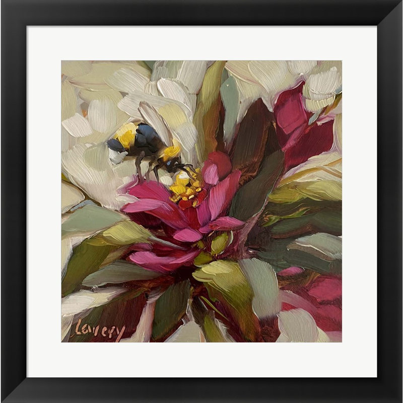 «Bee Balm Bumble» par Andrea Lavery - impression encadrée