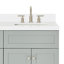 Meuble-lavabo double autoportant de 67 po avec plateau en quartz blanc Hamlet-93068168