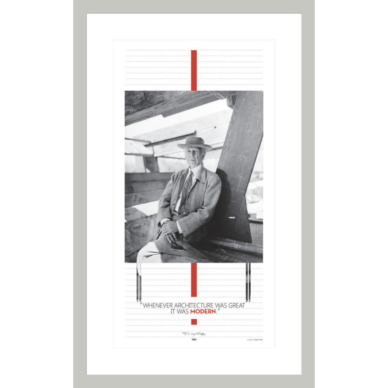 «Great Architecture» par Frank Lloyd Wright - Reproduction giclée encadrée, 29.5" H x 18.35" W