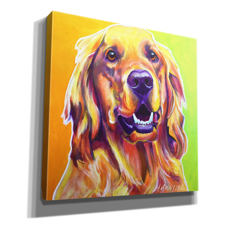 «Golden - Jasper» par Dawg Painter, H 12 po x l 12 po x P 0,75 po
