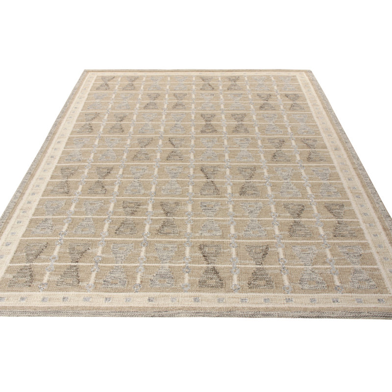 Scandinavian Wool Geometric Area Rug, Rectangle 10' x 14'