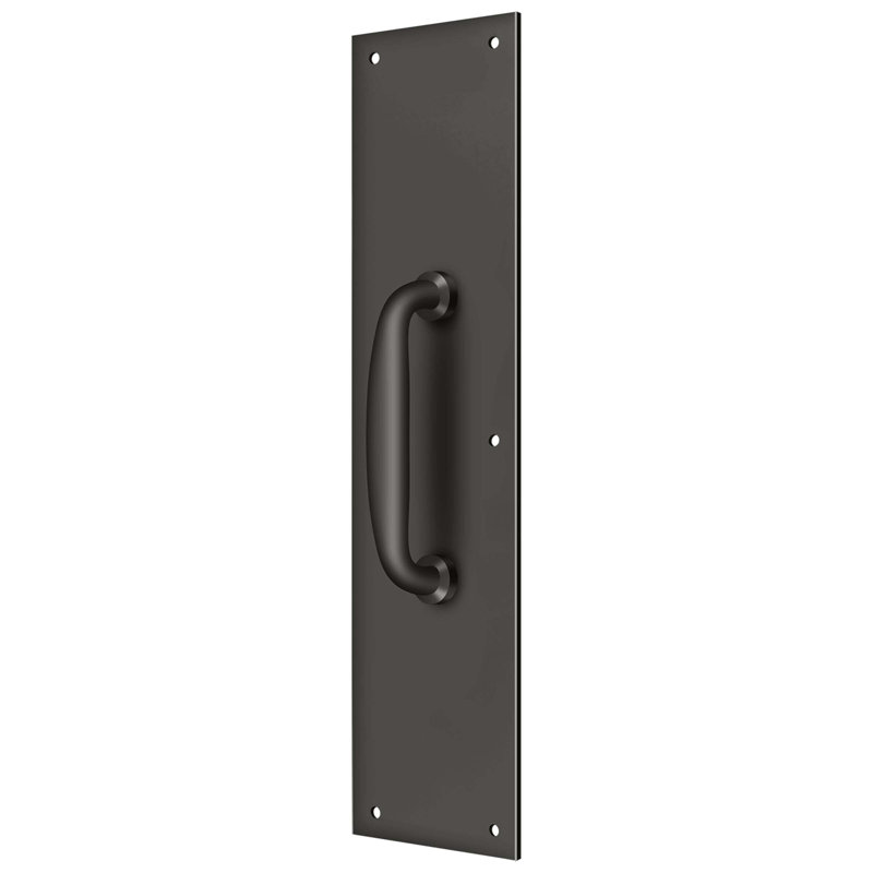 Deltana PPH55U10B Push Plate w/ Handle 3-1/2" x 15 " - Handle 5-1/4" in Oil-rubbed Bronze