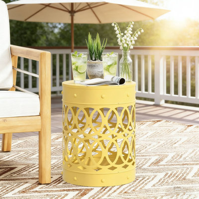Grande table de bout d'extérieur idéale pour les espaces de détente dans le jardin et le rangement de petits articles sur le balcon