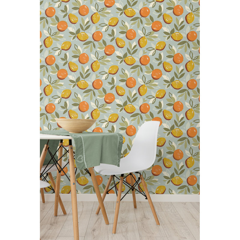 Papier peint floral Leupp, Thé à l'orange