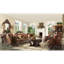 Chaise en bois d'acajou rouge foncé foncé