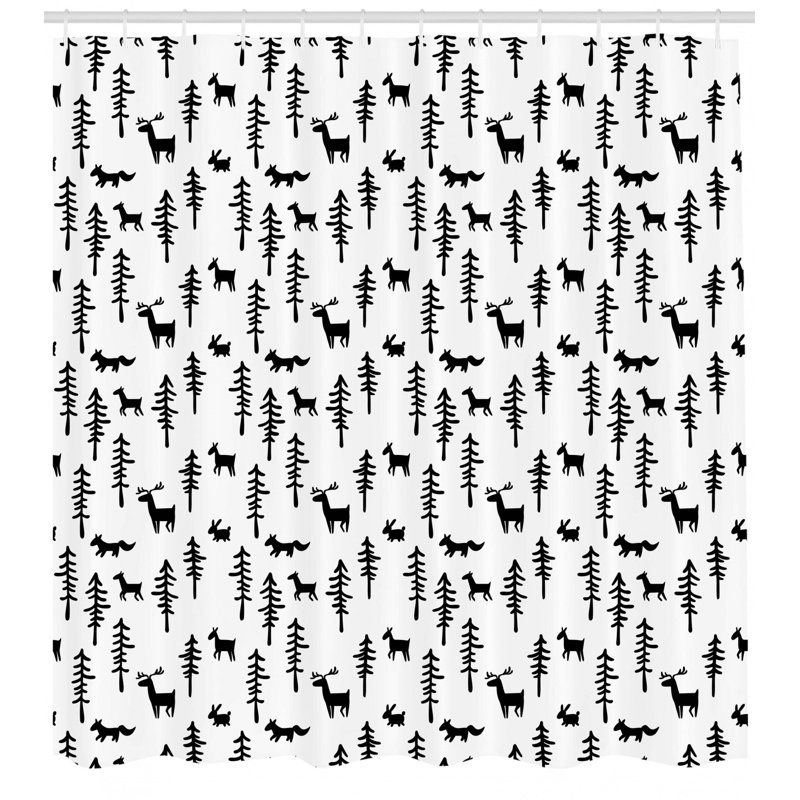 Rideau de douche simple pin animal Scoles, H 70 po x l 69 po