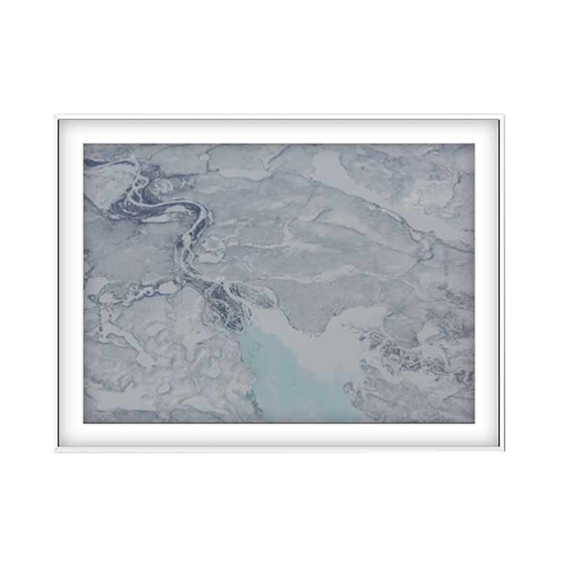 Glacier 1 Print by Francis Augustine, White Framed Paper, White, 32" H x 48" W x 0.8" D