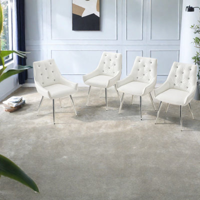 Modern PU Leather Accent Chairs, Crocodile Pattern, Diamond Back, Versatile for Home and Office
