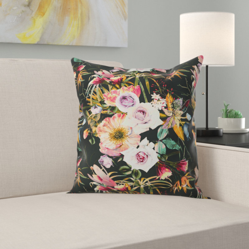 Coussin décoratif intérieur / extérieur Marta Barragan Camarasa Garden Bouquets, 18 po x 18 po