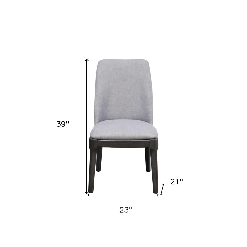 Chaise parsons en lin gris