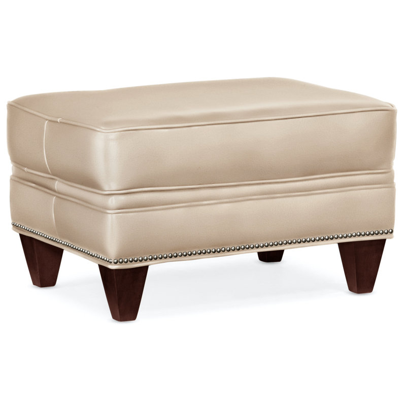 Reddish Ottoman, Gunmetal, Mahogany, Aline Light Gray Stonewash Genuine Leather