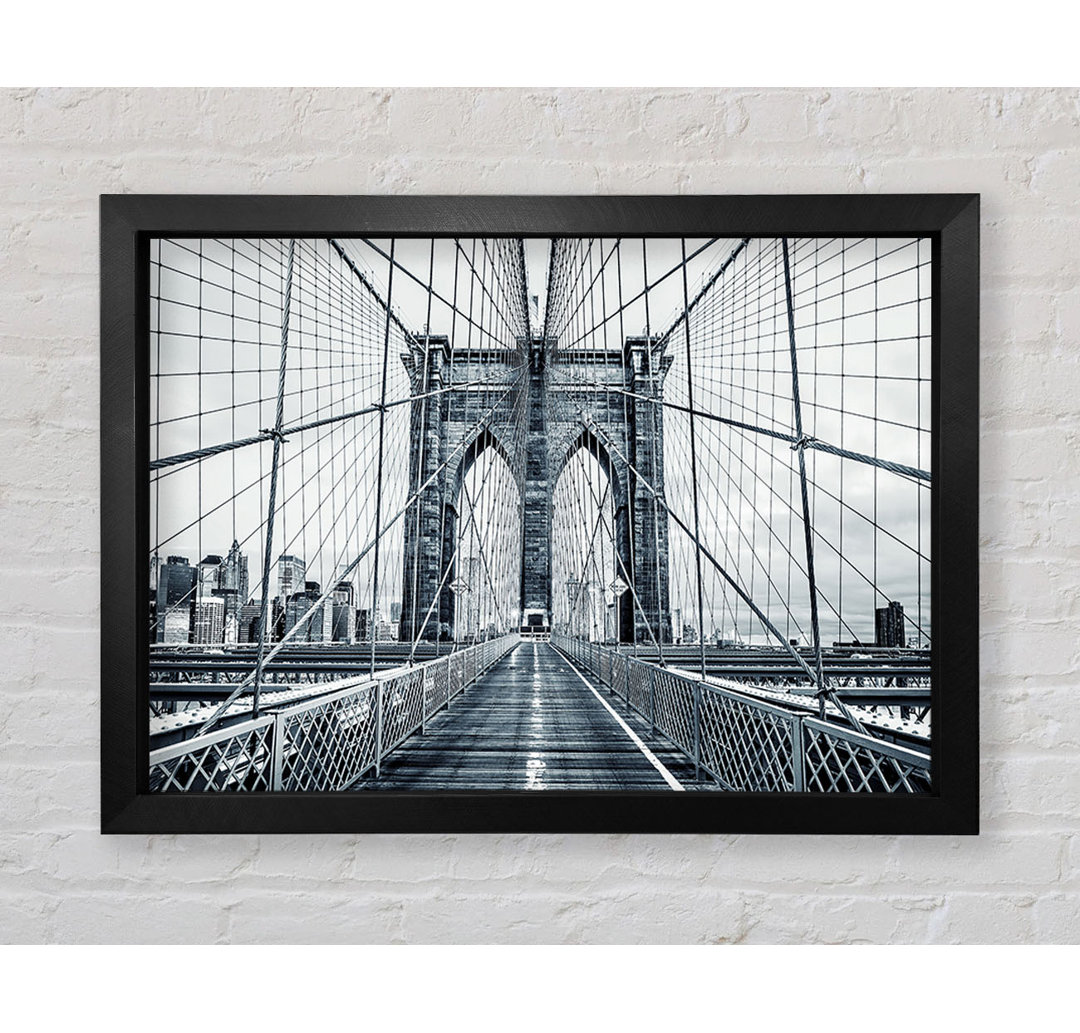 Silberne Brooklyn Bridge - Druck