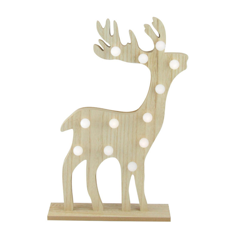 Figurine de Noël renne 15,75 "pré-éclairée à DEL