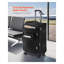 Valise de voyage durable 24 pouces extensible à carreaux souples avec roulettes et verrou TSA