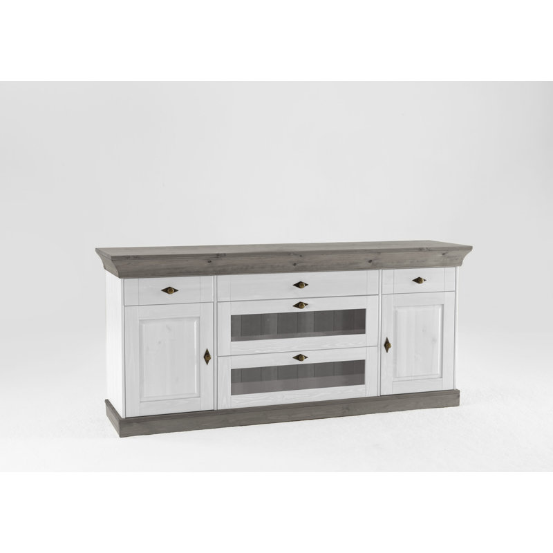 Kelly 185.4cm Sideboard, White/Grey, 84.7cm H x 185.4cm W x 44.9cm D
