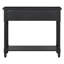 Console traditionnelle avec 2 tiroirs et tablette inférieure Daisy, bois de pin massif (noir)-1402293364-1402293360-1402293366
