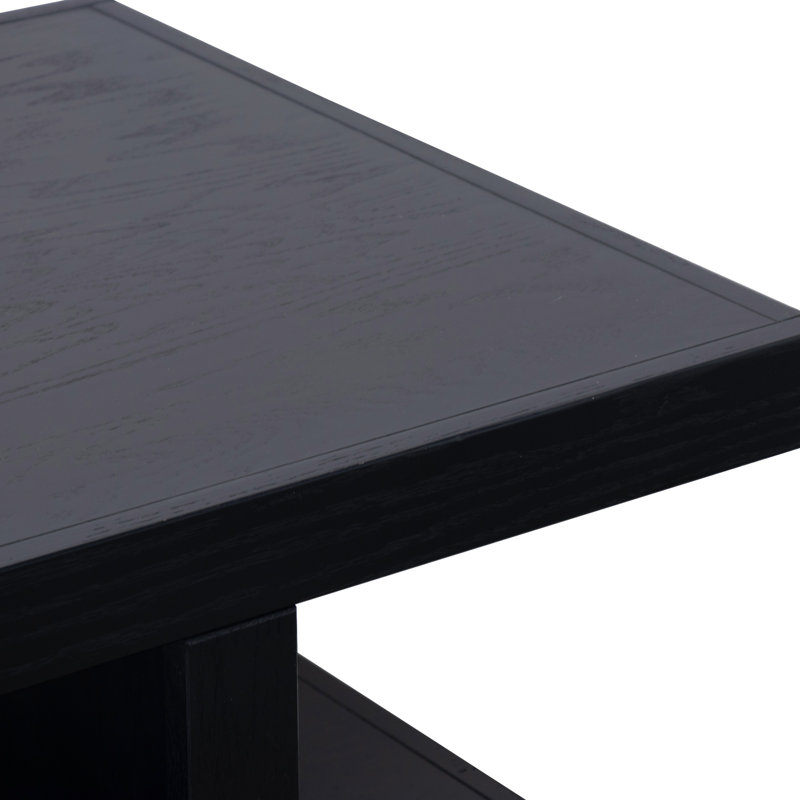 Table basse Laurel Canyon 49 po, aucun assemblage requis, Noir