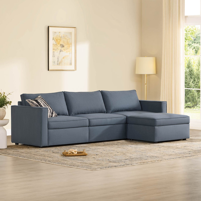 Canapé modulaire convertible avec rangement