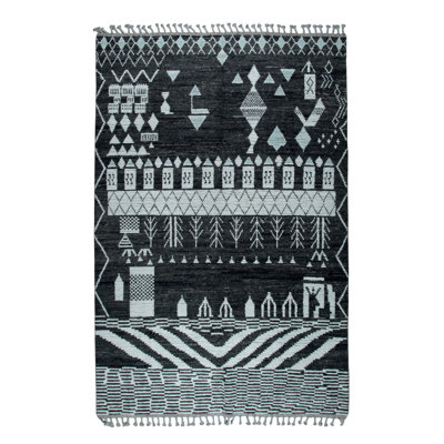 Marrakech Essence Black Area Rug