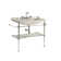 WS Bath Collections Waldorf 21.7'' Glossy White/Chrome Ceramic Rectangular Bathroom Sink with Overflow