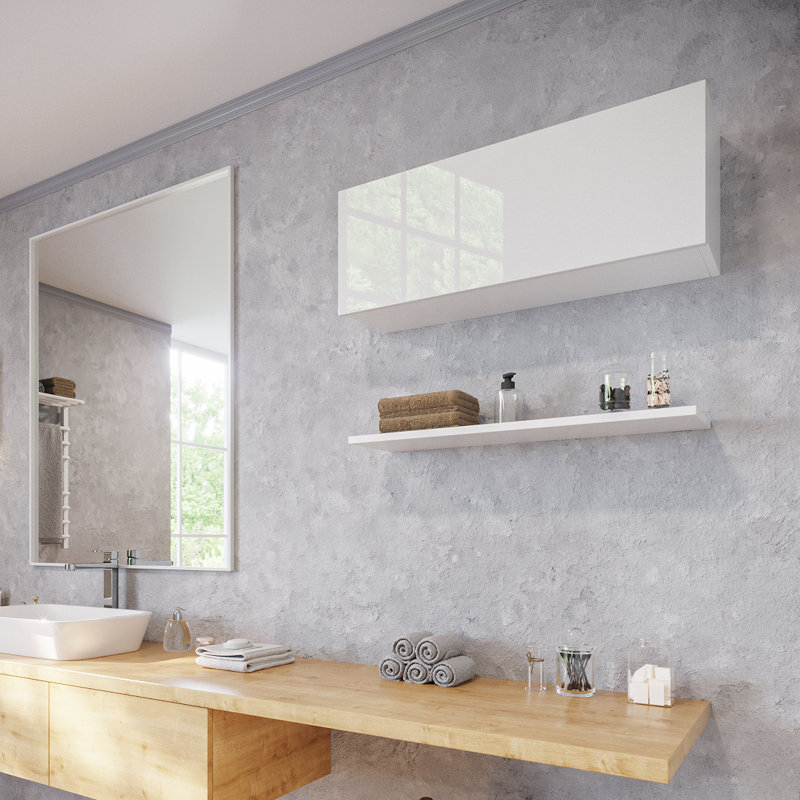 Blake-Alexander Bathroom Cabinet, High Gloss White