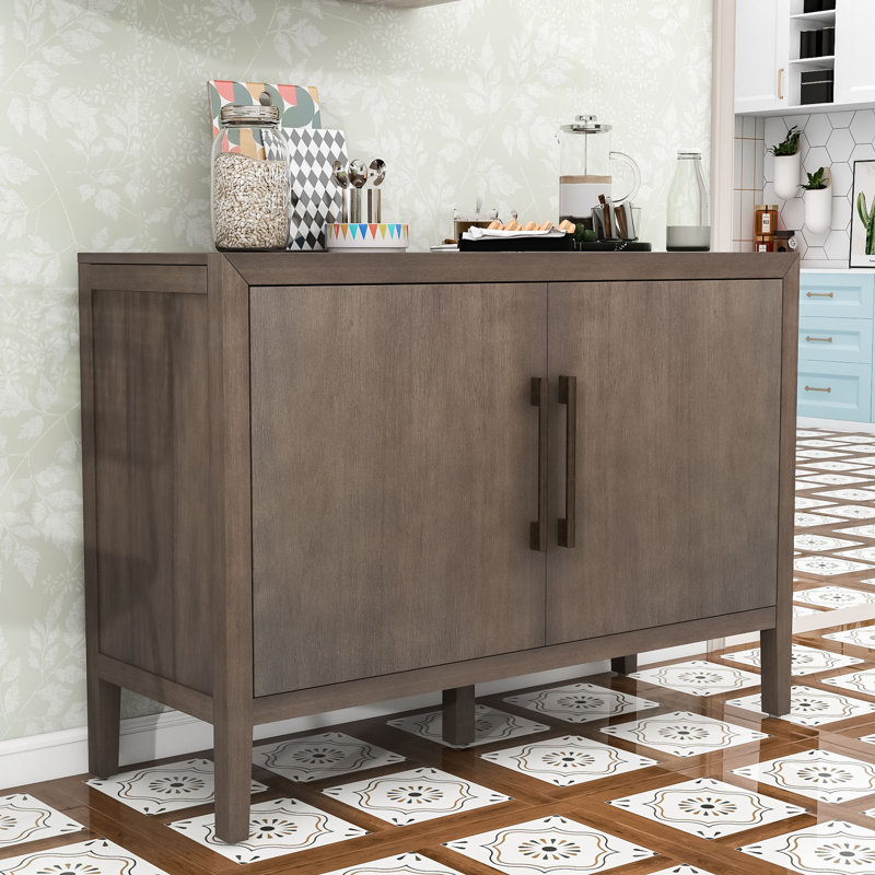 Buffet avec 2 portes et tablette, Brown