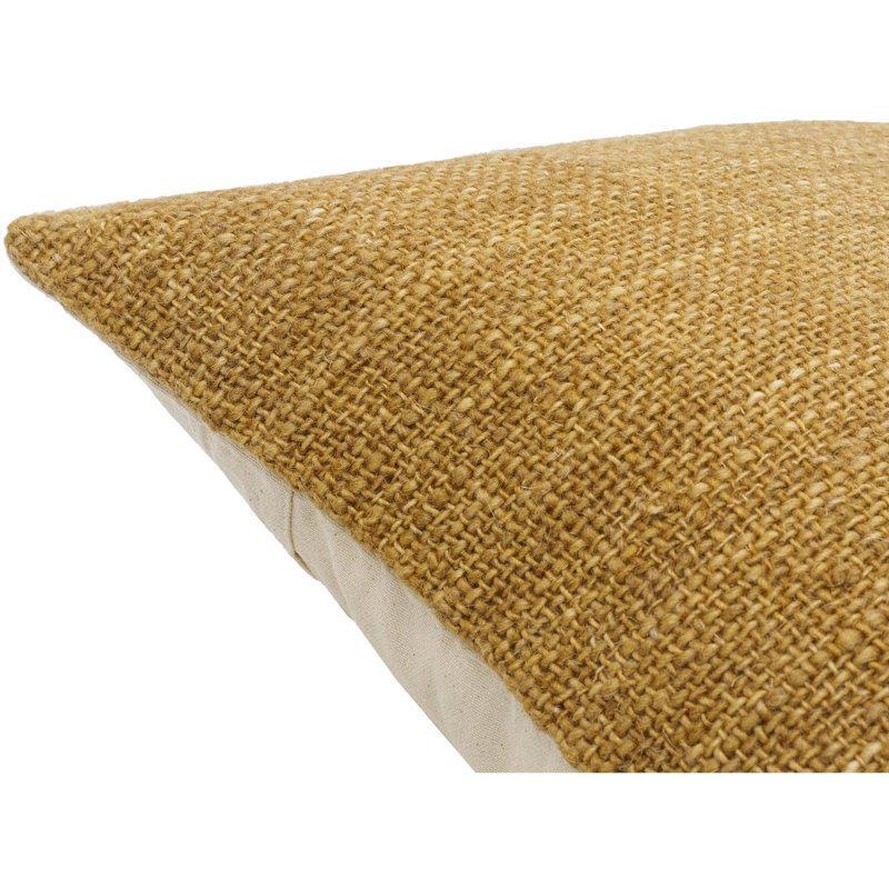Coussin décoratif réversible Gammie, H 20 po x l 20 po, Duvet, Brun clair