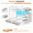 Triple Bed, Upper Bunk Is Full Size, Lower Bunk Is Twin Size, With 8 Storage Drawers, 3 Open Storage Boxes And 3 Open Shelves, Led Lights, Safety Rails And Ladder, Metal Base, White-751576932
