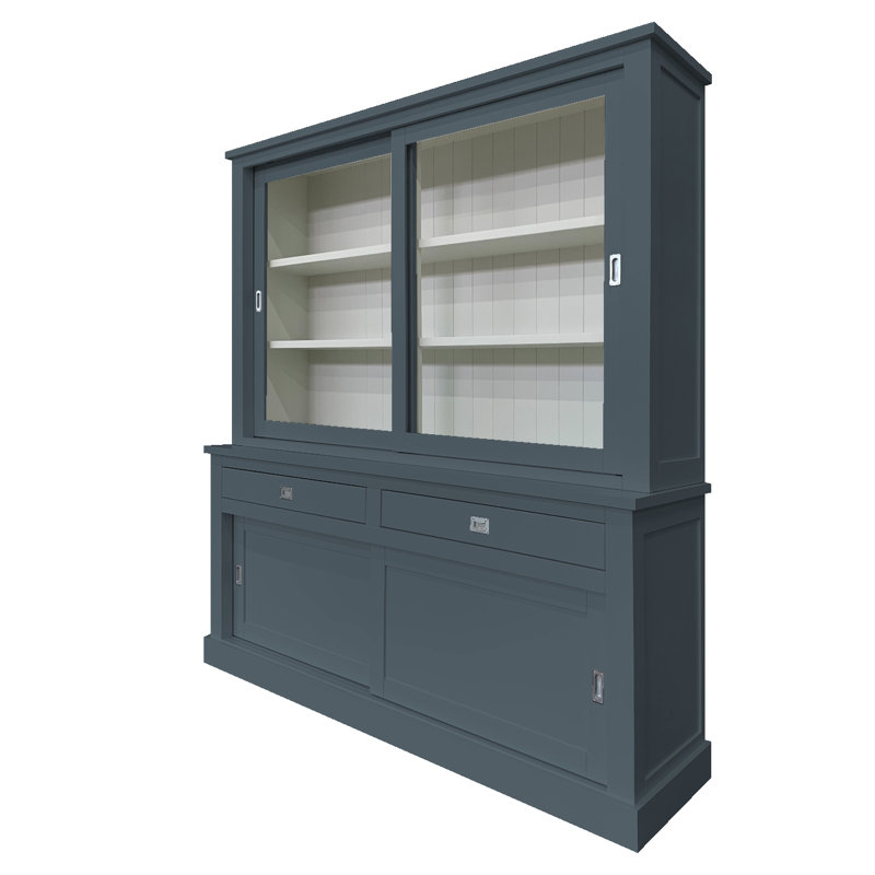 Antione Display Cabinet, Blue Grey 