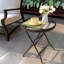 Hicham 17.7 L x 17.7 W Folded Outdoor Side Table with Glass Round Top-2040991141-2065053541