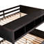 Lit superposé simple au-dessus d'un lit double avec tablette, escalier de rangement et 2 tiroirs - Transformez votre chambre à coucher en un espace chic, des tablettes, un escalier et une atmosphère douillette-332959292