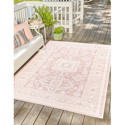 Outdoor Chand Area Rug Pink Colour