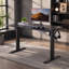 Bureau assis-debout électrique réglable en hauteur, 61 x 122 cm, structure et plateau noirs.-711170711