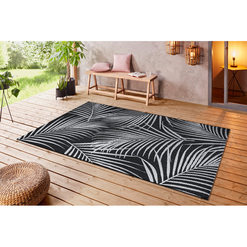 Abeilles Flatweave Grey/Black Rug, Rectangle 160 x 230cm