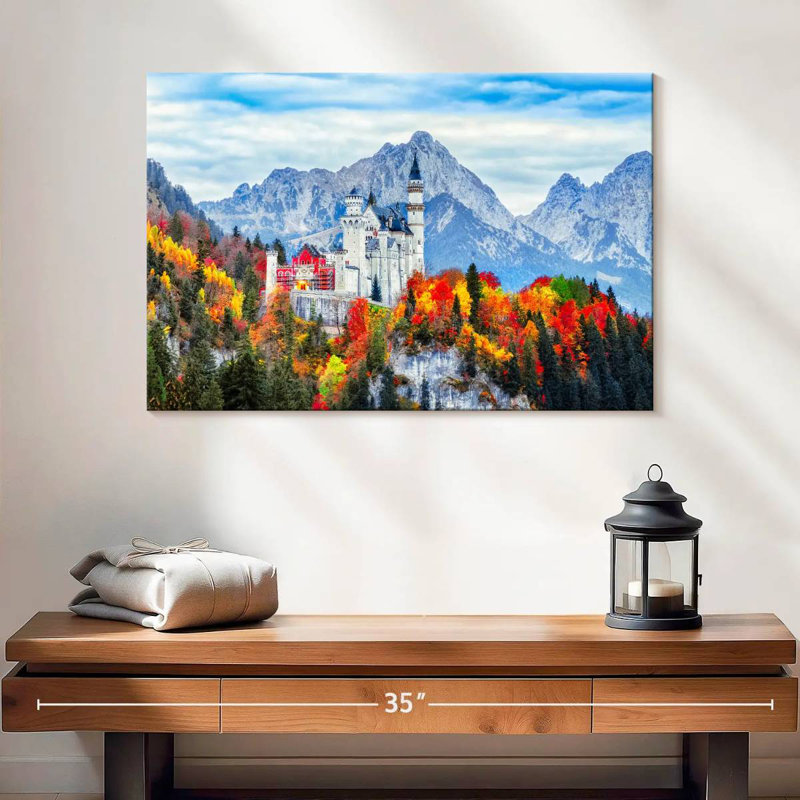 Lilie, château médiéval de Neuschwanstein, H 16 po x l 24 po