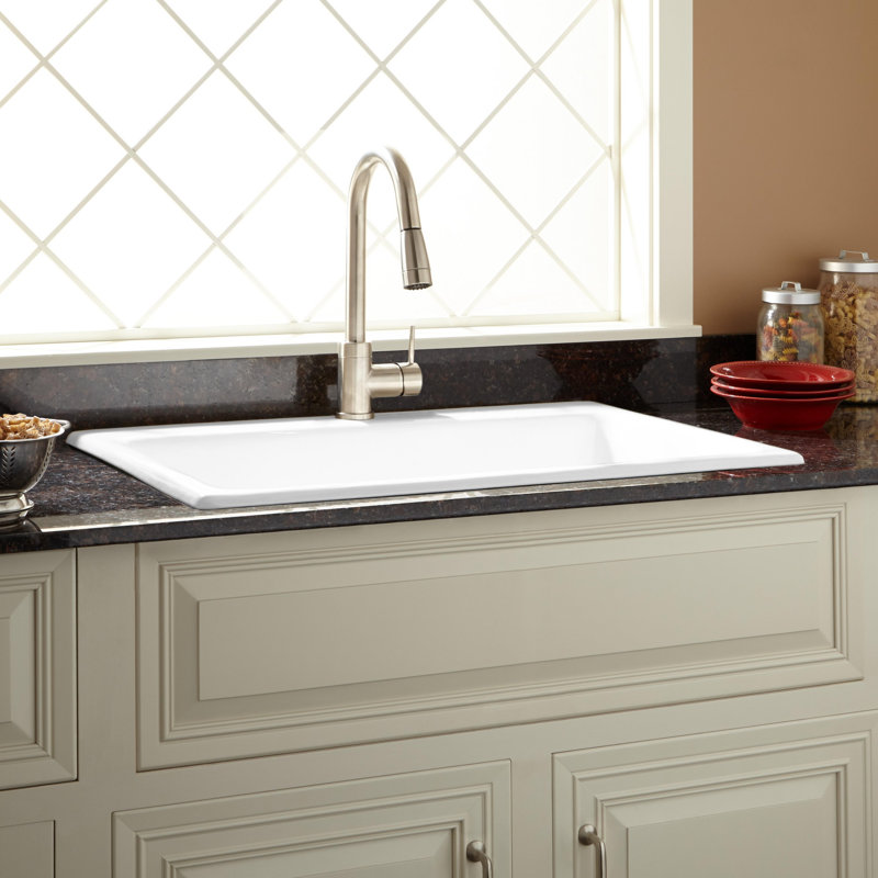 Palazzo 33" L Drop-In Kitchen Sink, 4 hole