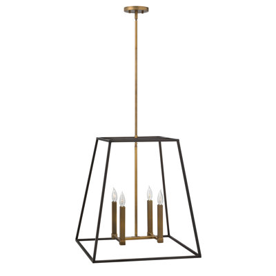 Burley Oak 4-Light Single Geometric Pendant