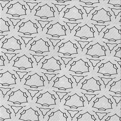 Tapis blanc/noir à motifs