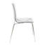 Chaise d'appoint de salle à manger Hennings avec pieds chromés argentés et motif à nervures verticales-22482039