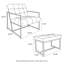 Fauteuil et repose-pieds en cuir Buren-101040976
