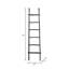 Rustic 6ft Tall Blanket Ladder, Decorative Freestanding Ladder For Storage - 19" x 2" x 76"-1110151853