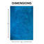 Tapis bleu uni plume ciselé à la main-1961408658