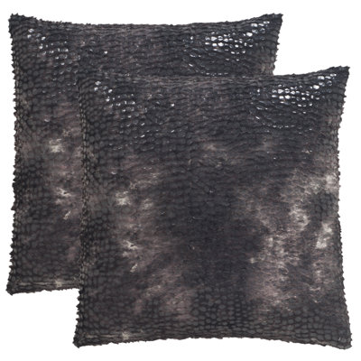 Sequined Feather Reversible Throw Pillow