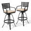 Tabouret de bar pivotant en aluminium 29,6 po avec coussin Sunbrella Pua-1685049716
