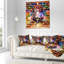 Tigre sur un motif de briques abstraites - coussin imprimé abstrait-29516090-29516086