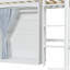 Lit mezzanine double avec armoire de rangement, garde-robe et lumière DEL-139863879-139863876
